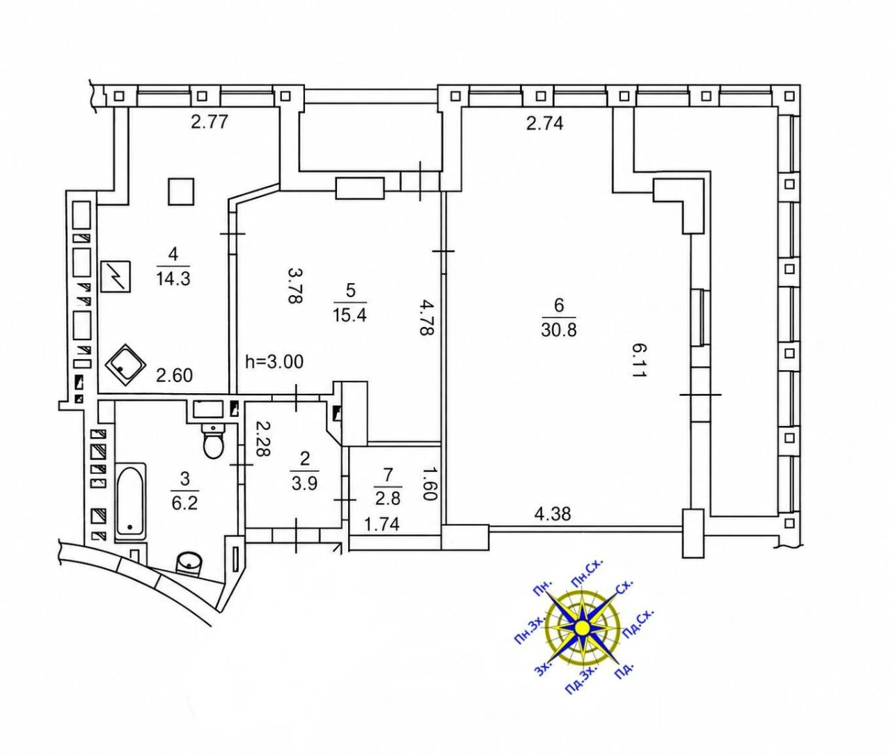 2-room apartment for sale, Pechersky district, Mykola Mikhnovskyi Blvd. (Dr.