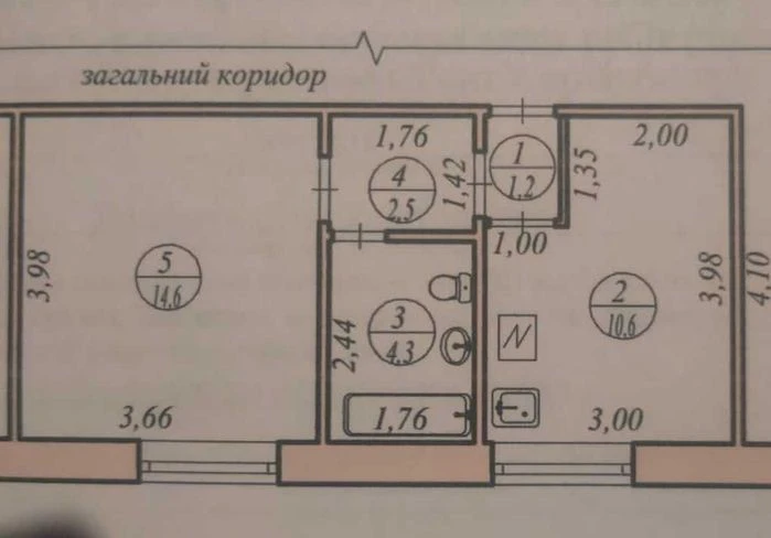 FOR SALE 1-room apartment on Voiskbud Street