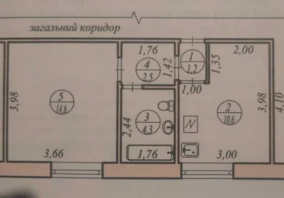 FOR SALE 1-room apartment on Voiskbud Street
