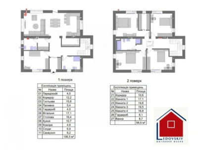 ‼️Продаж будинку 205 м², 2 поверхи, Ледовський #2464‼️