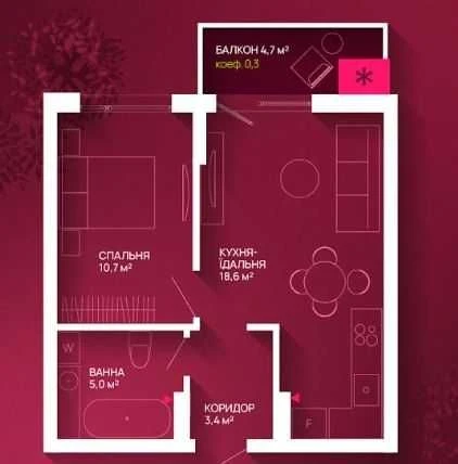 Продаж 1 кімнатної квартири Фемелі / Family Plaza