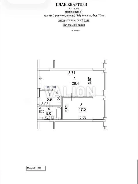 Sale of 1-room apartment 56.3 sq. m. on Zvirynetska Street 70A • ID 3