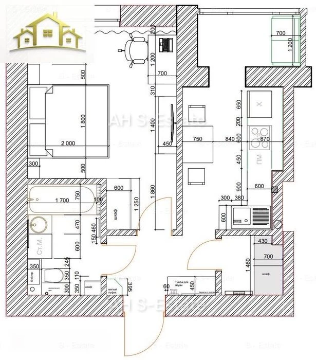 Apartment for sale in Gidropark residential complex, Bortkevycha St. 1, Kyivska Salt