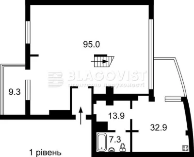 For sale 4-room apartment 336m2 Premium residential complex Lesi Ukrainka Blvd. Bessara