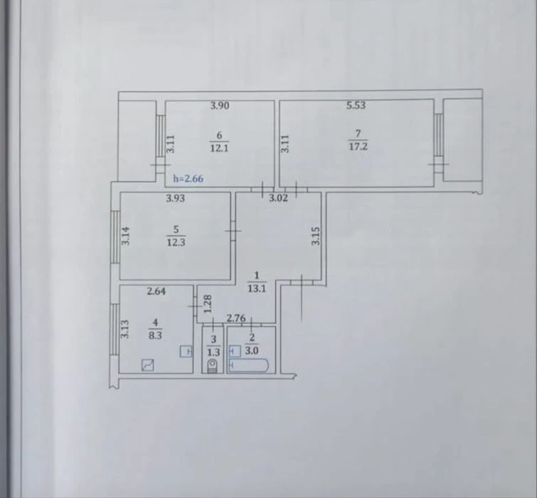 3-кімнатна квартира 72 м²  | Червоної Калини, 1 | БЕЗ КОМІСІ