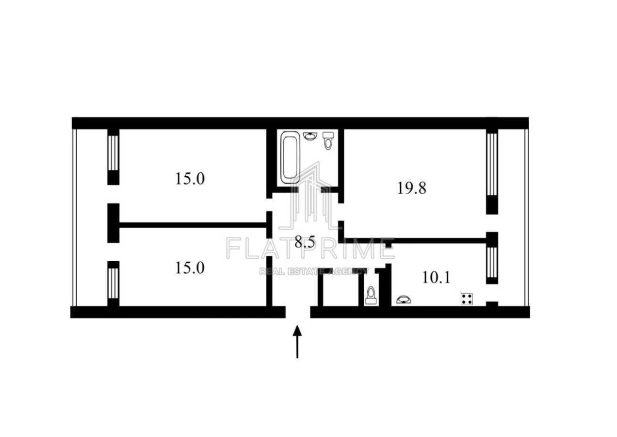 Продаж 3-кімнатної квартири 80.7 м², Обсерваторна вул., 12А
