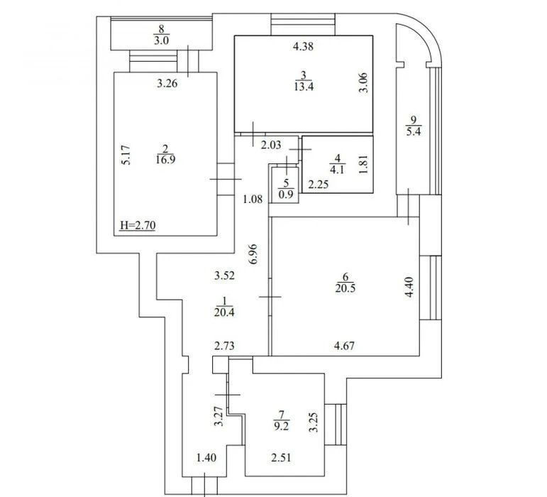 3-room apartment for sale, Lesi Ukrainky Boulevard, 9 V