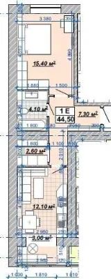 Найдешевша квартира ЖК Княгинин 45м² велика кухня