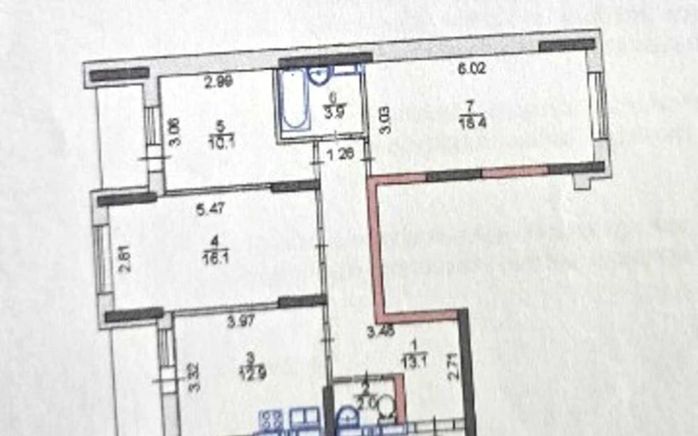 * Without % Stylish 3-room apartment on Kadetskyi Hay Street,