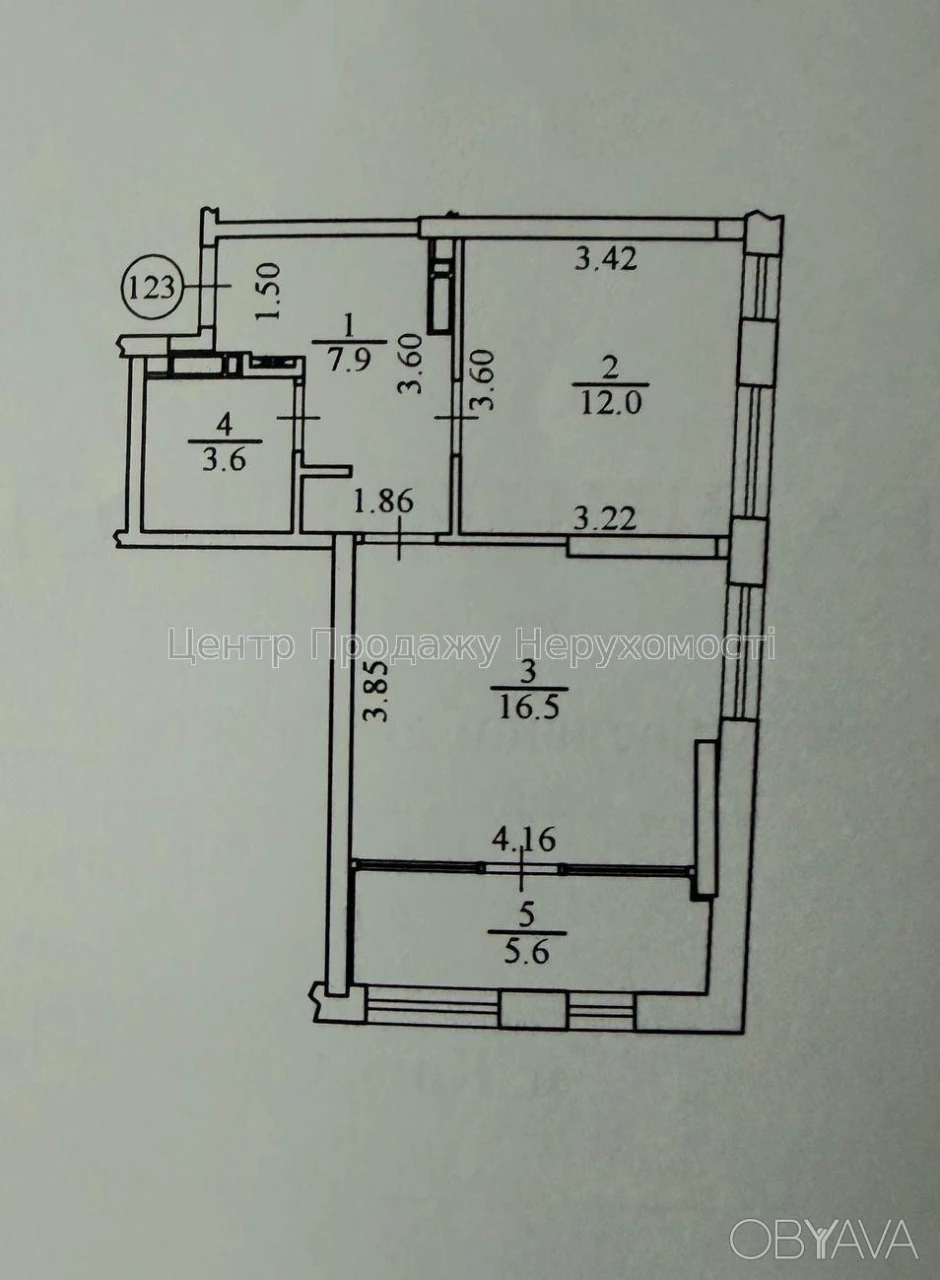 1-room apartment, 45.5 sq.m.