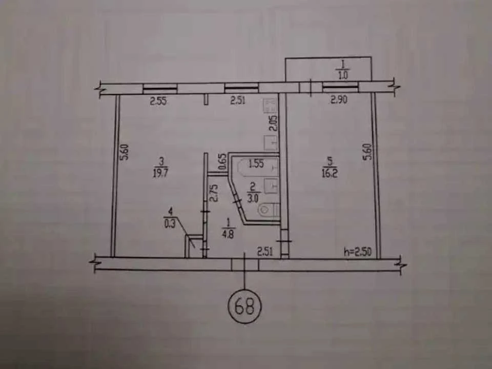 Apartment. Dnipro, Kryvorizka St.