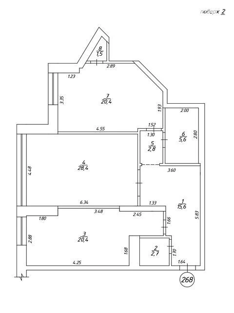 Sale of 2-room apartment 97.4 sq. m. on Sribnokilska 1 street • ID