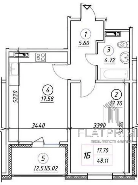 For sale 1-room apartment 48 sq. m. on Revutskoho St. 54 • ID 34569