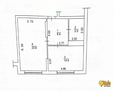 1-room apartment for sale 51 m², Central Street, 21A