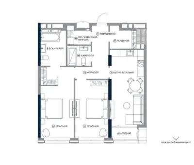 Premium apartment of the residential complex "A136 Highlight Tower", 88 m, Anton St.