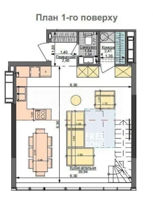Sale of 3-room apartment 116 sq. m on Vasylkivska Street 1 • ID 34