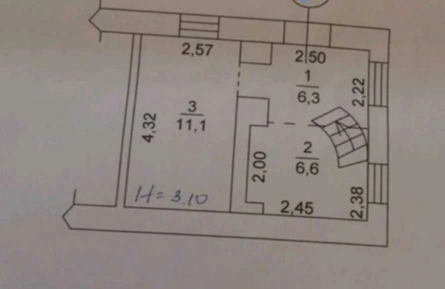 Apartment for sale in the center of Kharkiv, metro station Levada