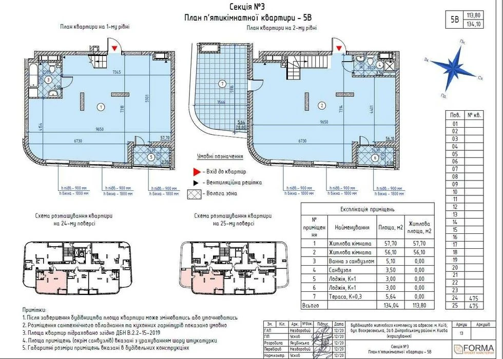 Without % Apartment for sale 133 m with a terrace 18 m, Parkovi Ozera 2,
