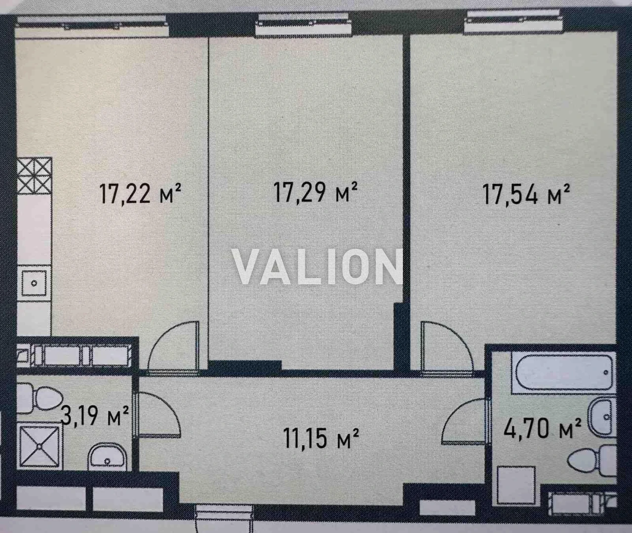 Two-room apartment for sale, Voskresenska St. 2, Parkov Residential Complex