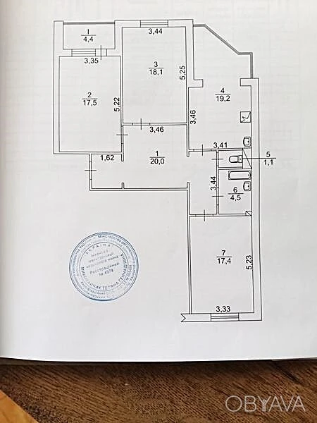 3-room apartment, 102 square meters. m