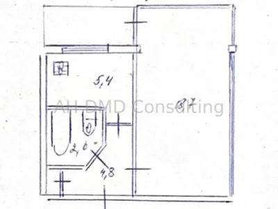 1-room apartment for sale at Yevhen Konovalets 37