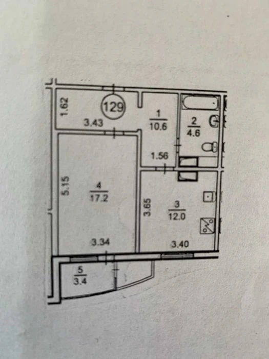 Darnytskyi district; P. Hryhorenka Ave. 28a; 1-room; 48.30m2. Without