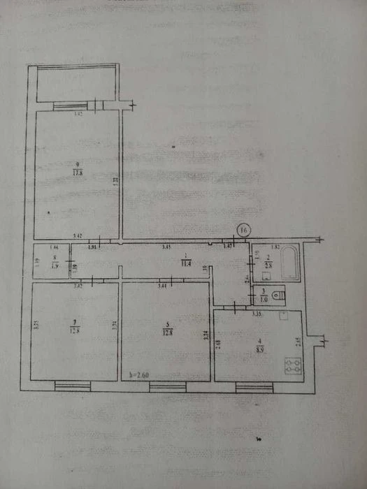 3-кімнатна квартира 74 м² з євроремонтом . Район 1-ї міської