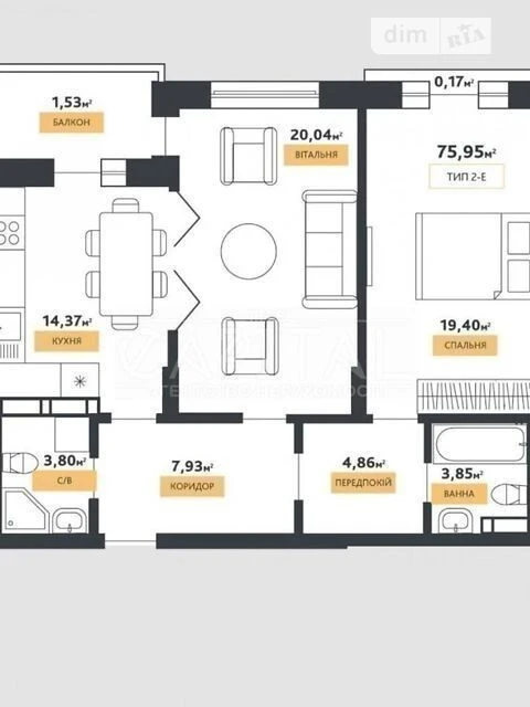 Продаж 2к квартири 76 кв. м на вул. Щекавицька 46 • ID 34713