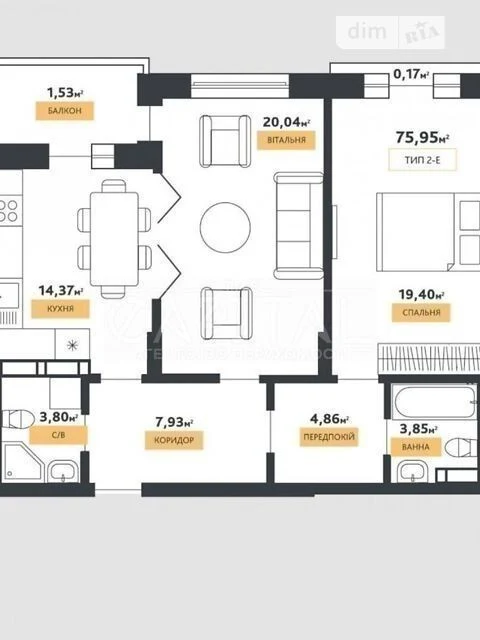 Продаж 2к квартири 76 кв. м на вул. Щекавицька 46 • ID 34713
