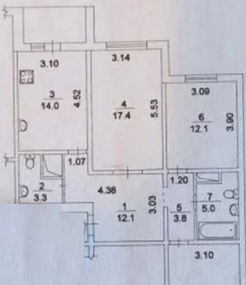 Sale of a 3-room apartment of 87 m², Mykhailo Maksymovych St.,