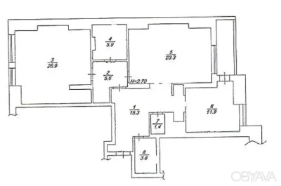 2-room apartment, 95 square meters. m