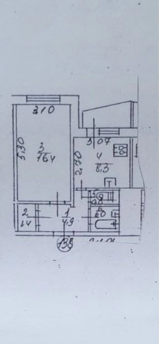 One-room apartment for sale Kyiv, Symyrenko St.