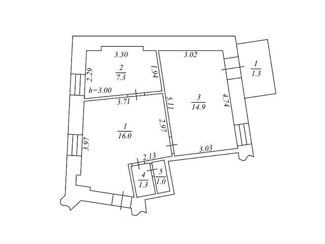 Продажа 2к квартиры 43 кв. м по ул. Студенческая 11 • ID 3470