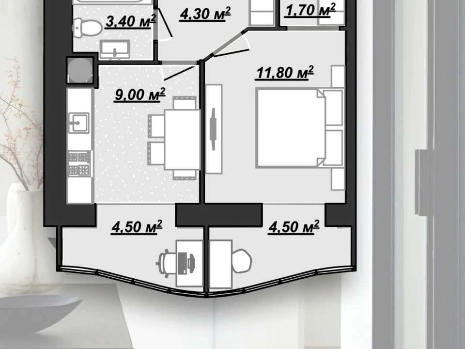 Apartment. Ivano-Frankivsk, Nadrichna St.