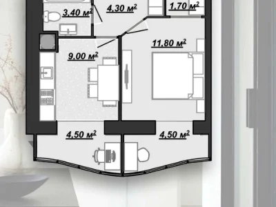 Apartment. Ivano-Frankivsk, Nadrichna St.