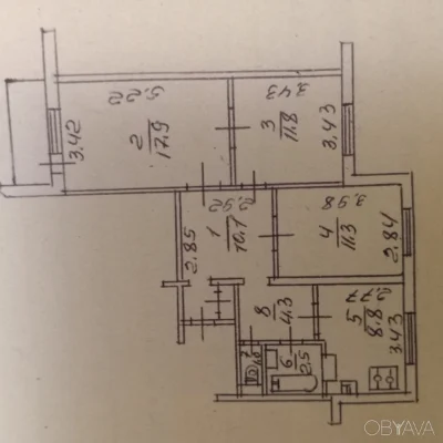 3-room apartment, 70 sq.m