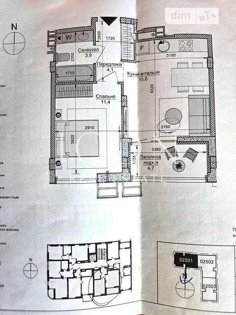 For sale 1-room apartment 40.3 sq. m. on Kiltseva 1 • ID 347257
