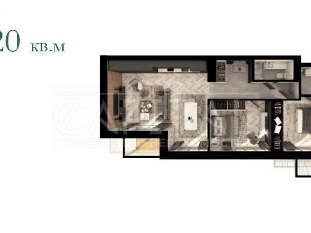 Sale of 2-room apartment 93 sq. m. on Naberezhno-Khreshchatytska Street 21