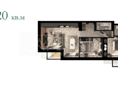 Sale of 2-room apartment 93 sq. m. on Naberezhno-Khreshchatytska Street 21