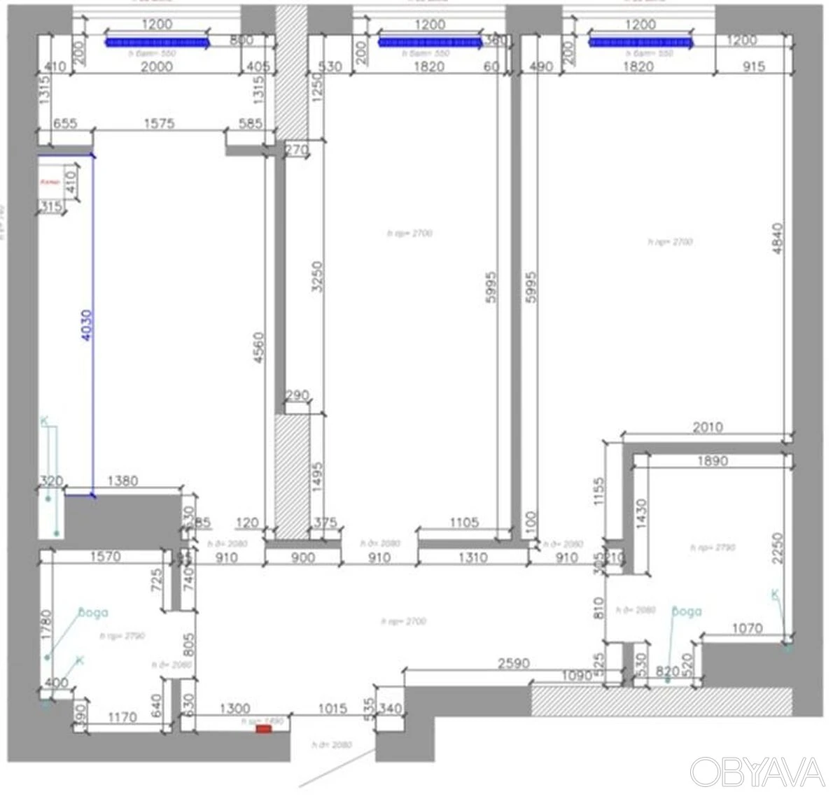 1-room apartment, 67 sq.m.