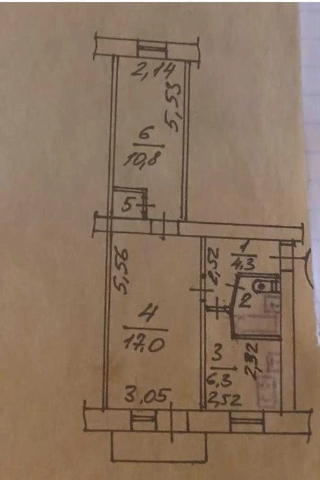 Two-room apartment for sale near Armeyskaya metro station