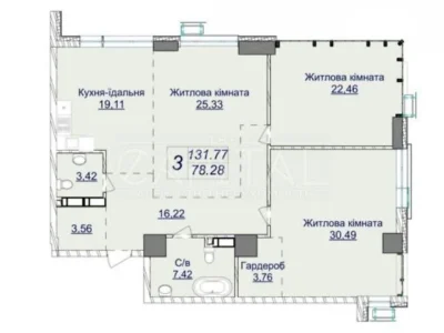 Sale of 3-room apartment 131 sq. m. on Andriy Verkhoglyada St. 26 •