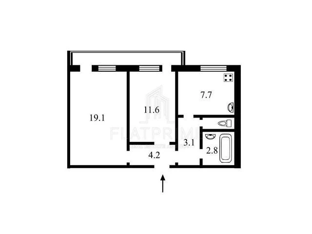 Sale of 2-room apartment 51.3 sq. m. on ul. Heroiv Dnipra 19 • ID