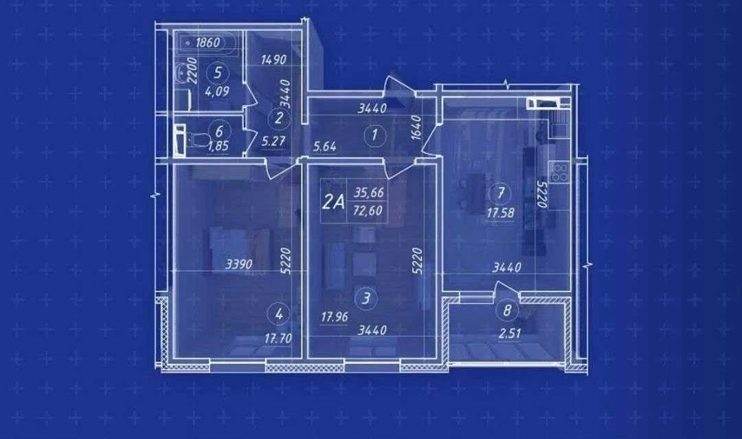 2-room apartment for sale 71 m², Baltiyskiy avenue, 5