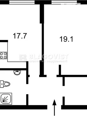 Sale of 1-room apartment 55 sq. m on Mykhaylo Maksimovicha st. 3G •