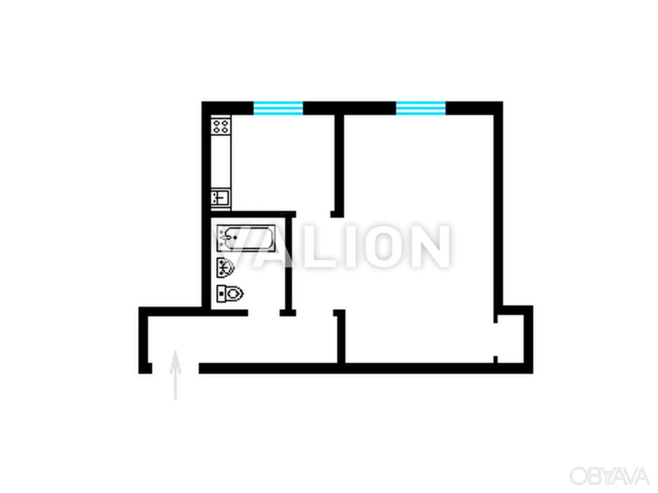 1-room apartment, 30 sq.m.