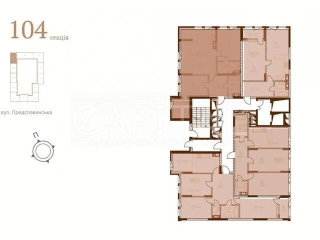 For sale 2-room apartment 84 sq. m. on Predslavynska Street 35 • ID 3