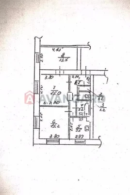 Центральный район сталинка 3х комн 2 этаж