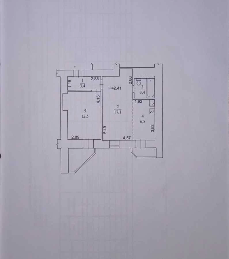 Sale of 1-room apartment 48.2 m², Mykhaila Donts str., Lom