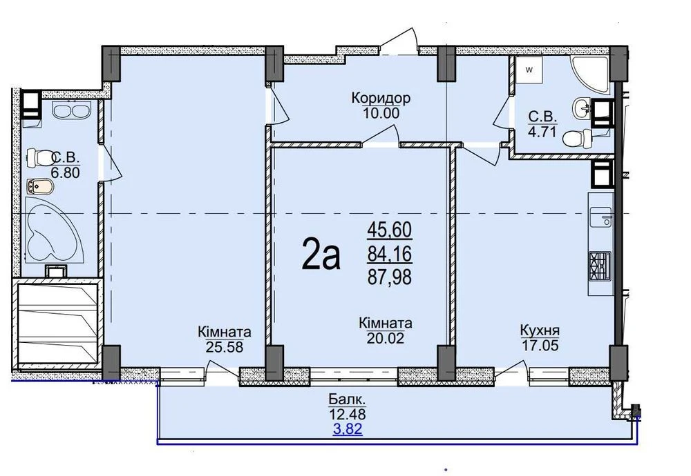 Продам 2к квартиру в центрі міста ЖК СВЯТОТРОЇЦЬКИЙ